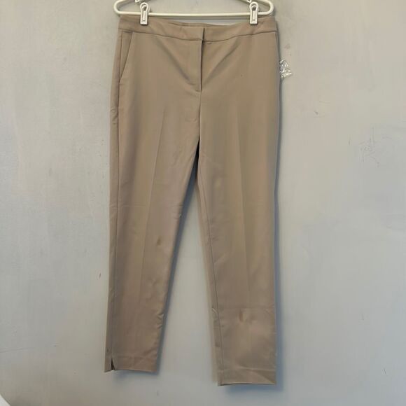 Vince Camuto khaki dress pants with slit ankles Size 8 NWT - Picture 1 of 8